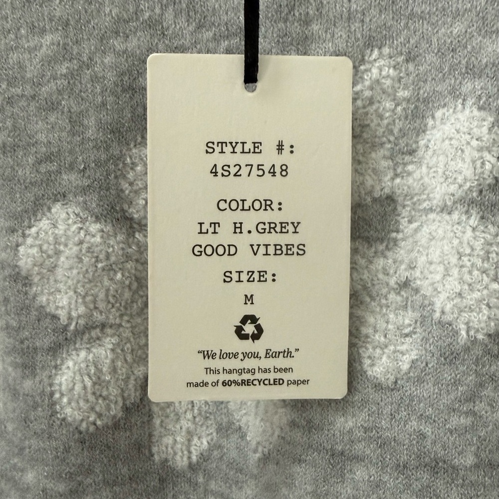NWT Hippie Rose Gray White Good Vibes Sweater! Medium! NEW! - Picture 7 of 9